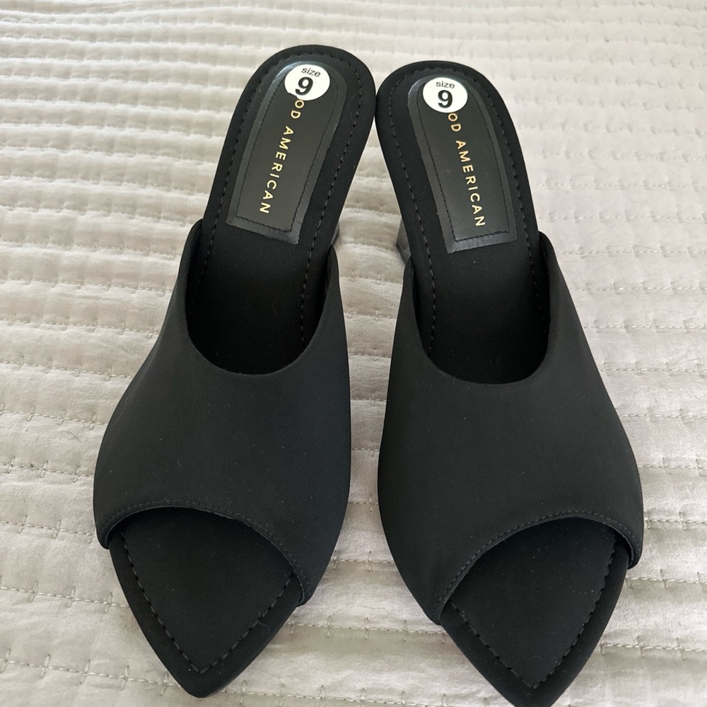 Good American Black Women's Mules